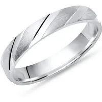 Unique Silberring Unique Silberring 925 Sterling Silber quermattiert 4mm breit R8509
