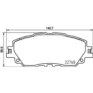 Hella Bremsbel?ge vorne Lexus Es Ux Toyota C-Hr Camry Corolla Prius Rav