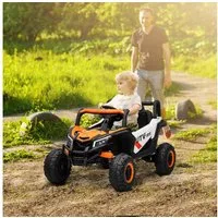 AIYAPLAY Elektro-Kinderauto Fernbedienungsfunktion, mit LED-Lichter, Belastbarkeit 30 kg, (1-tlg), für Kinder 3-5 Jahre, Orange