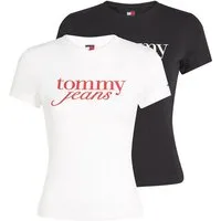 Tommy Jeans T-Shirt TJW 2PACK ESSENTIAL LOGO TEE (Packung, 2-tlg) mit Logodruck