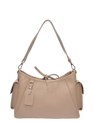 Anna Luchini Beige Rindsledertasche