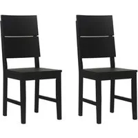 Woodroom Holzstuhl Kota (2er-Set aus massiven Heveaholz, lackiert), modernes Stuhl-Set aus Massivholz