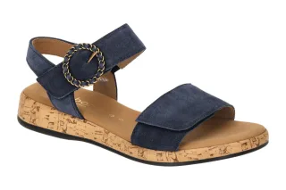 Gabor Damen Sandale 82.734-36 marineblau Keilabsatz Klettverschluss