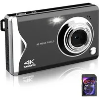Fine Life Pro Kompaktkamera (48 MP, 16X Digitalzoom kompakte Fotokamera für Teenager Erwachsene Anfänger)