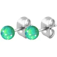 FILANGO Paar Ohrstecker Chirurgenstahl Ohrstecker SYNTHETISCHER OPAL (Ohrstecker, 1-tlg)