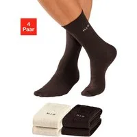 H.I.S Socken Herren Basic Comfort Socken (Packung, 4-Paar, Gr. 43-46 bis 47-48) mit druckfreiem Bündchen