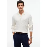 Tommy Hilfiger Polokragenpullover CLASSIC COTTON CABLE mit Zopfmuster, regular fit