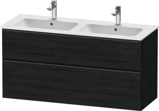 Duravit D-Neo Waschtischunterbau wandhängend Eiche Schwarz Matt 1280x462x625 mm - DE43650BD160000 DE43650BD160000