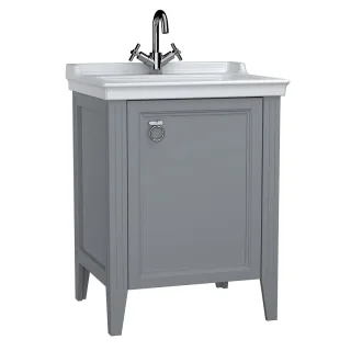 VitrA Valarte Set 65 cm Möbelwaschtisch + Waschtischunterschrank 1 Tür Türanschlag Matt,62260 62260