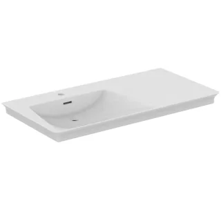 Ideal Standard Möbelwaschtisch La Dolce Vita 1060 mm 1 Hahnloch m.Überlauf Ablage rechts Weiss, E264 E264601