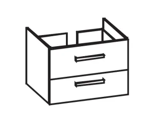 Artiqua 414 Waschtischunterschrank für Venticello 412465, 412467 Riviera Eiche quer NB, 414-WU2L-V12 414-WU2L-V121-7180-438