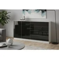 borchardt Möbel Sideboard Vaasa, Kommode mit 2 Türen und 4 Schubkästen auf Kugelführungen, Breite 152 cm