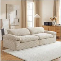 Vesgantti Big-Sofa Vesgantti 260 cm Boneless Sofa, 3-Sitzer Cord Couch aus Vollschaum