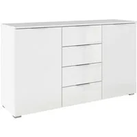 OTTO home Kombikommode Sideboard Schubladenkommode AGORDO mit Dekor- oder Hochglanzfront (in zwei Griff-Farben, Breite 120 cm), vier große Schubladen, mit insgesamt 4 Einlegeböden MADE IN GERMANY