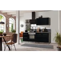 KOCHSTATION Küchenzeile KS-Brindisi, Breite 210 cm, wahlweise mit E-Geräten, mit MDF-Fronten und Regal
