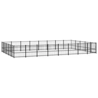 VidaXL Outdoor Hundezwinger Stahl 7,76 m, 4,85 m, 1 m