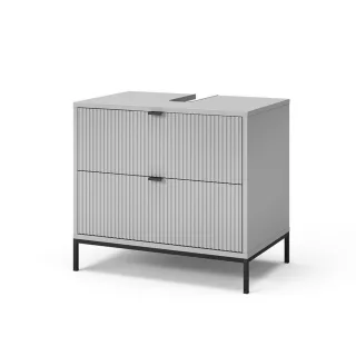 Vicco Waschbeckenunterschrank, Grau, Holzwerkstoff, 3 Schubladen, Rechteckig, 70x63x45.1 cm, Badezimmer, Badezimmerschränke, Waschbeckenunterschränke