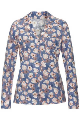 LASCANA - Vivance Dreams VD Cozy Classic Longsleeve flower aop - Gr. - 46