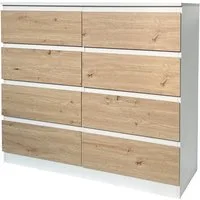 HTI-Living Kommode Kommode 8 grifflose Schubladen (Stück, 1 St., 1 Kommode), Sideboard