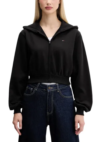 Reißverschluss-Cropped Hoodie