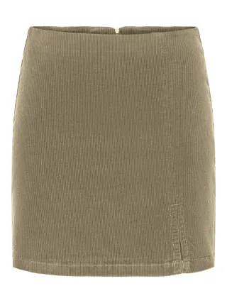 ONLY - ONLFLORA HW CORD SHORT SLIT SKIRT PNT Braun - Gr. - XS