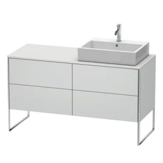 Duravit XSquare Konsolenwaschtischunterbau bodenstehend Weiß Seidenmatt 1400x548x778 mm - XS4923R363 XS4923R3636