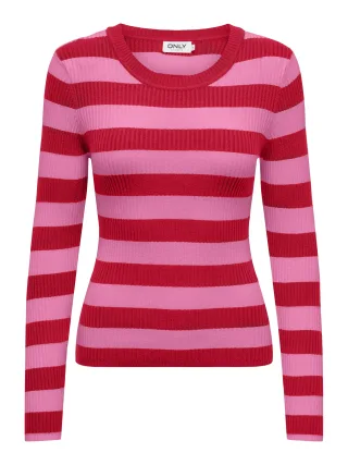 ONLY - ONLLOUISA LS PULLOVER KNT Barbados Cherry - Gr. - XS