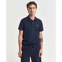 Gant Poloshirt REG SHIELD SS PIQUE POLO mit Logo und Flachstrickkragen 100% Baumwolle Pique