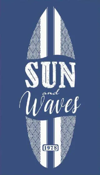LIVING DREAMS - Jac.Vel.Strandtuch sun and waves - Gr. - 90