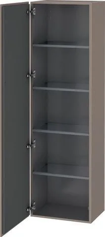 Duravit L-Cube Hochschrank Basalt Matt 500x363x1760 mm - LC1181L4343 LC1181L4343