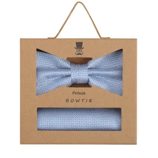 prince bowtie - Set Fliege+Tuch Micro h-blau - Gr. - OS