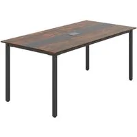 COSTWAY Konferenztisch, mit Kabeldurchführung 180x90cm für 8-10 Personen