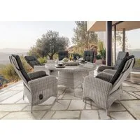 Destiny Sitzgruppe Palma Luna, (Set, 14-tlg), Aluminium, Polyrattan