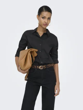 ONLY - ONLDEA LS REGULAR SHIRT WVN Black - Gr. - S