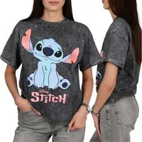 Disney T-Shirt DISNEY Stitch T-Shirt Mädchen, kurzarm, 100% Baumwolle