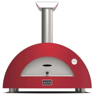 Alfa Forni Moderno 2 Pizze Holz Antik Rot