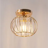 LOHAS-LED Deckenleuchte Kugelförmige Kristall-Deckenleuchte, ohne Leuchtmittel, E27-Fassung 220V, geometrisches Metallstreifen-Design