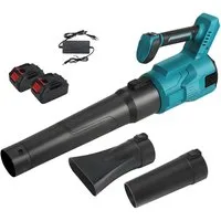 Insma Akku-Laubbläser 3 Gang Elektrischer Turbo Laubbläser, (25000 U/min, 60 m/s, Bürstenloser Motor), mit 2x Akkus, 1× verlängert Runddüse und Flachdüse