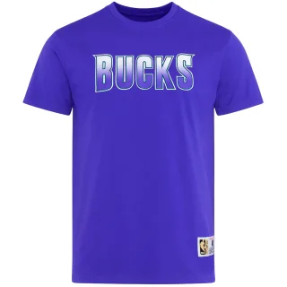 Mitchell & Ness NBA Milwaukee Bucks Origins Herren Blau T-Shirt