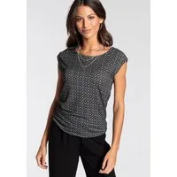 Laura Scott T-Shirt figurumspielende Passform, gemustert, Rundhalsausschnitt