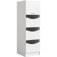 welltime Wäscheschrank FALAS, Höhe 195 cm, 4 Klappen, Wäscheorganizer (1-St., in verschiedenen Farben erhältlich) Universalschrank, Mehrzweckschrank, Badezimmer, Hauswirtschaftsschrank