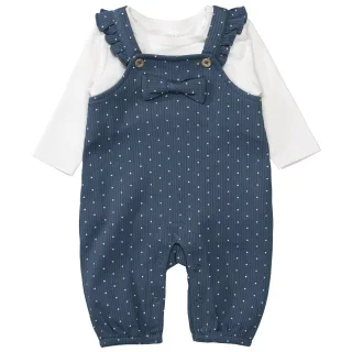 STACCATO - Md.-Latzhose+Shirt dusty navy aop - Gr. - 50