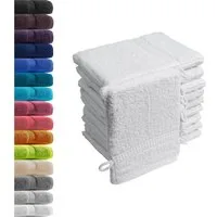 Hometex Premium Textiles Waschhandschuh in Premium Qualität 500 g/m², Feinster Frottier-Stoff 100% Baumwolle, (10er Set), weich, saugfähig, extra schwer & flauschig - TEST BILD TOP MARKE 2025