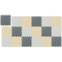 relaxdays Spielmatte Puzzlematte 3-farbig Set, Design A, 18er-Pack