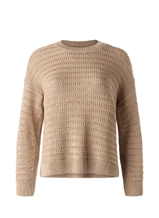 MAERZ Muenchen - Pullover Rundhals 1/1 Arm beach brown