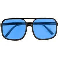 Widmann S.r.l. Verkleidungsmaske 90er Jahre Brille 'Hip Hop', Hellblau