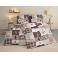 OTTO home Bettwäsche Nicholas, Microfaser, 2 teilig, Weihnachtsbettwäsche, Winter, in 3 Qualitäten verfügbar
