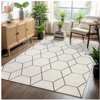 Sanat Teppich Trellis, rechteckig, Höhe: 10 mm, Kurzflor, skandi, boho, auch als Läufer und in rund