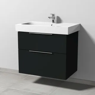 Sanipa 3way Waschtischunterbau zu Geberit iCon Waschtisch mit 2 Auszügen, Vulkan-Matt UP6511V