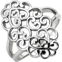 JOBO Fingerring, 925 Silber mit breitem Kopf